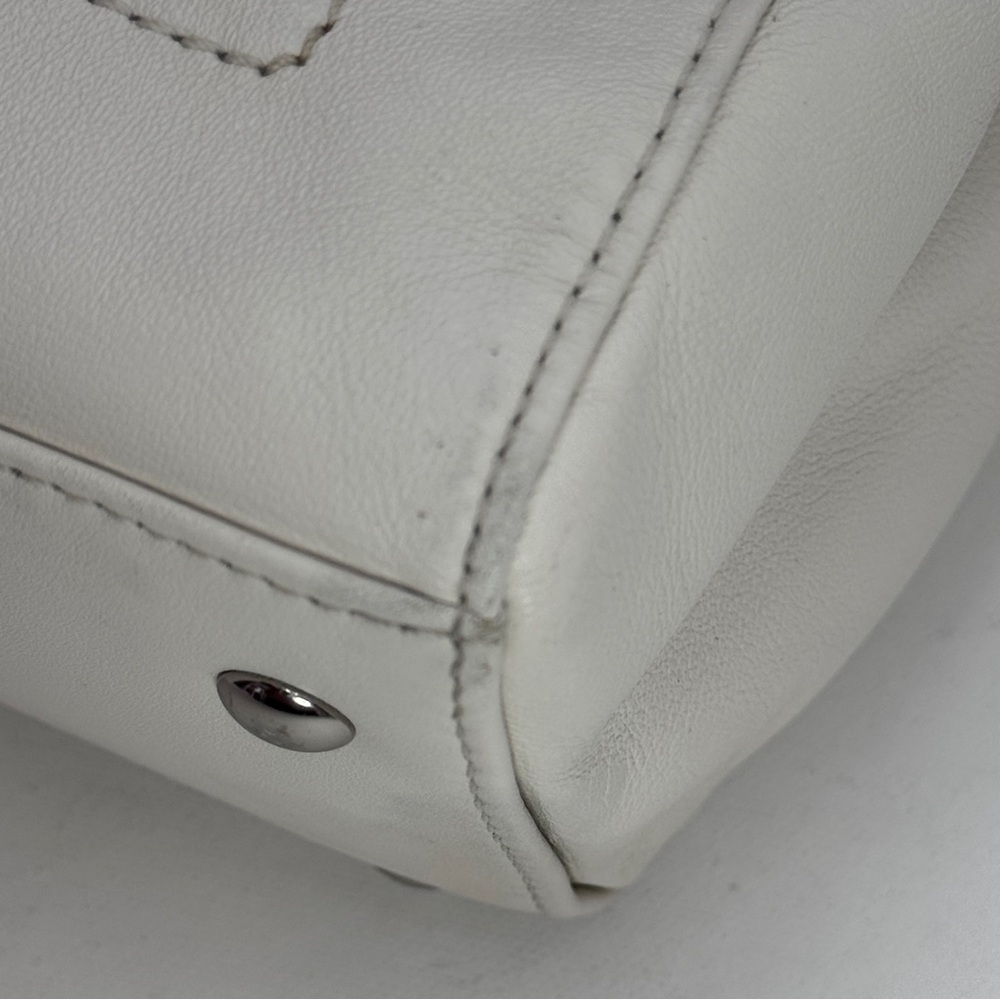 Coach Penelope Cream Leather Turnlock Tote Brown Trim - Picture 9 of 10